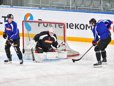 Раскатка "Авангарда" перед матчем с "Барысом"