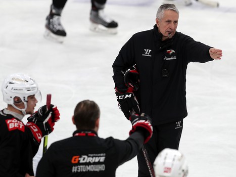 Тренировка «Авангарда» перед вторым матчем серии в Магнитогорске