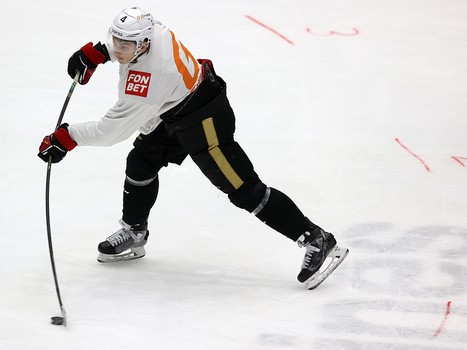 Тренировка «Авангарда» перед матчем в Новосибирске