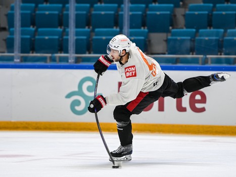 Раскатка «Авангарда» перед матчем в Нур-Султане