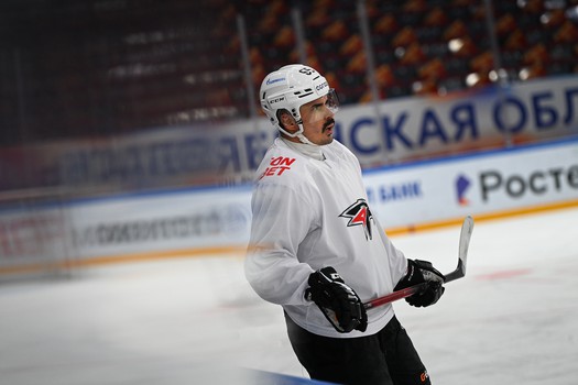 Раскатка «Авангарда» перед матчем в Магнитогорске