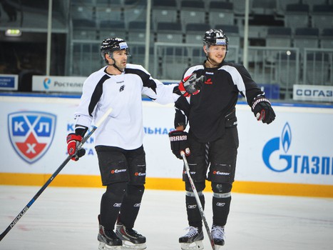 Раскатка "Авангарда" перед матчем с "Металлургом" Нк