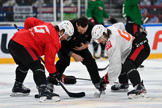 Раскатка «Авангарда» перед третьим матчем серии с «Металлургом» в Магнитогорске