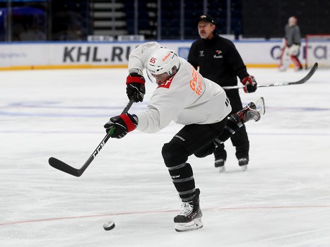 Раскатка «Авангарда» перед выездным матчем с московским «Динамо»