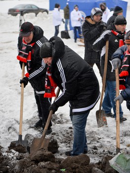 Открытие аллеи, посвященной 65-летию омского хоккея