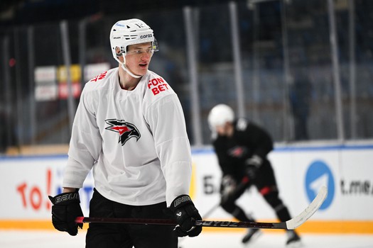 Раскатка «Авангарда» перед матчем в Минске