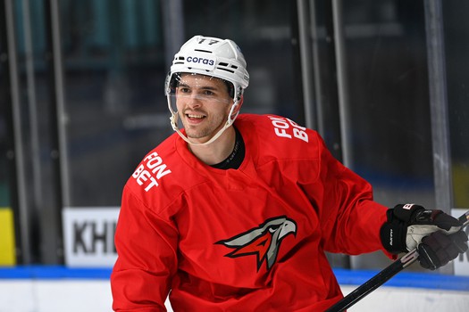 Тренировка «Авангарда» перед матчем в Санкт-Петербурге