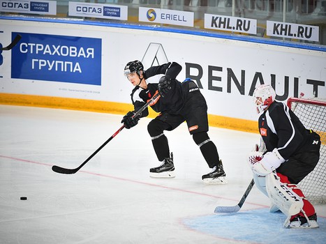 Раскатка "Авангарда" перед матчем с "Торпедо"