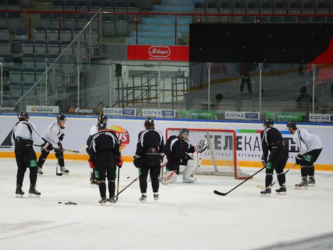 Раскатка "Авангарда" перед матчем с "Атлантом" 12 сентября 2013