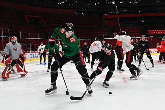 Раскатка «Авангарда» перед матчем с «Барысом»