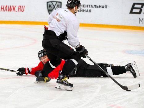 Раскатка «Авангарда» перед матчем с московским «Динамо»