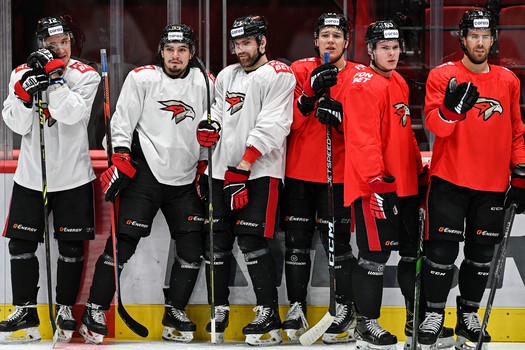 Тренировка «Авангарда» перед матчем с «Автомобилистом»