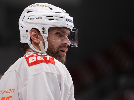 Раскатка «Авангарда» перед матчем в Челябинске