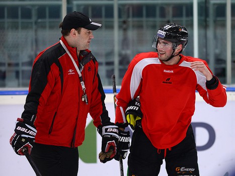 Раскатка "Авангарда" перед матчем со "Спартаком" 16.01.2014