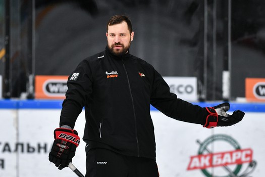 Раскатка «Авангарда» перед матчем в Казани