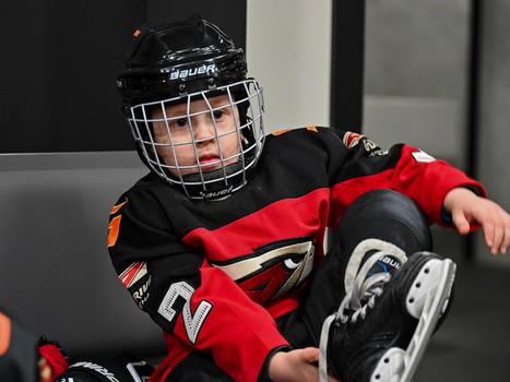 Тренировка воспитанников Хоккейной Академии «Авангард» 2019 года рождения на G-Drive Арене