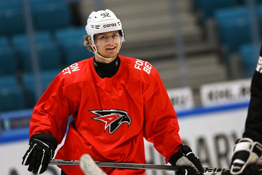 Тренировка «Авангарда» перед матчем в Астане