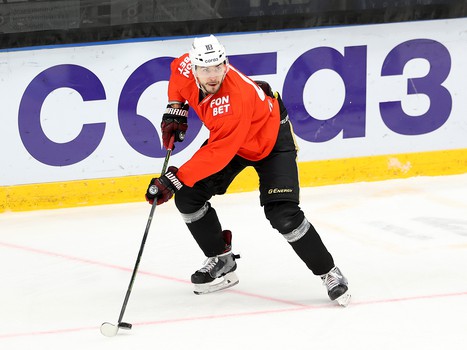 Раскатка «Авангарда» перед матчем в Нижнем Новгороде