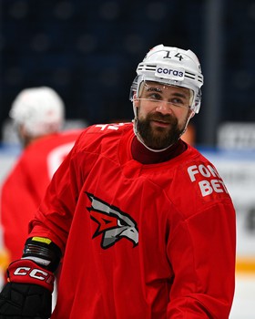 Раскатка «Авангарда» перед матчем в Минске