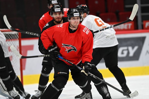 Тренировка «Авангарда» перед матчем с «Нефтехимиком»