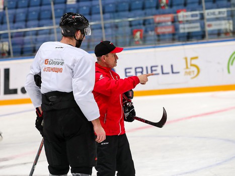 Раскатка «Авангарда» перед матчем с «Салаватом Юлаевым»