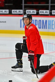 Раскатка «Авангарда» перед матчем с «Металлургом»