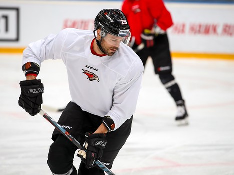 Раскатка «Авангарда» перед матчем с московским «Динамо»