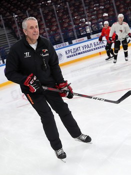 Тренировка «Авангарда» перед шестым матчем серии с «Металлургом»