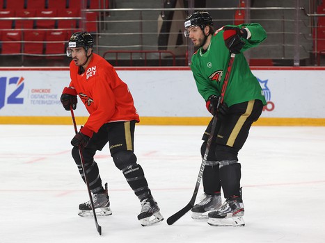 Тренировка «Авангарда» перед матчем с «Салаватом Юлаевым»