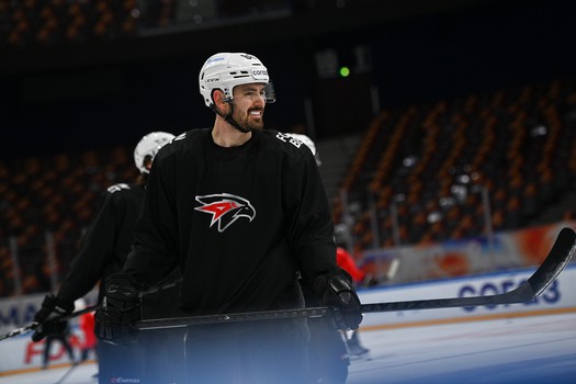 Раскатка «Авангарда» перед матчем в Магнитогорске