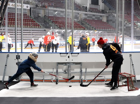 Тренировка «Авангарда» перед матчем во Владивостоке