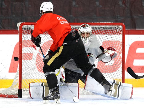 Раскатка «Авангарда» перед матчем в Екатеринбурге