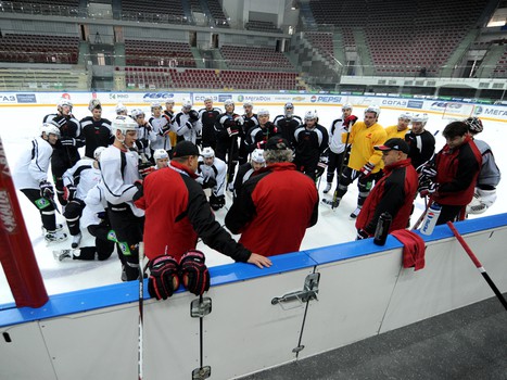 Раскатка "Авангарда" во Владивостоке перед матчем с "Адмиралом"