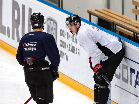 Раскатка «Авангарда» перед матчем с «Сибирью»