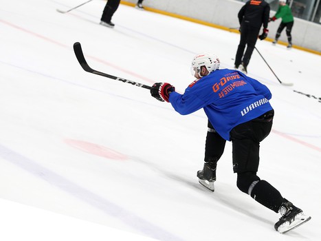 Тренировка «Авангарда» перед первым матчем серии с «Ак Барсом»