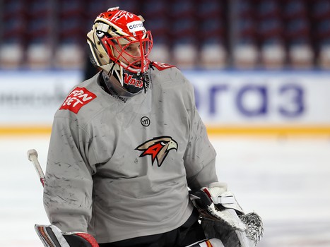 Тренировка «Авангарда» перед пятым матчем серии в Магнитогорске