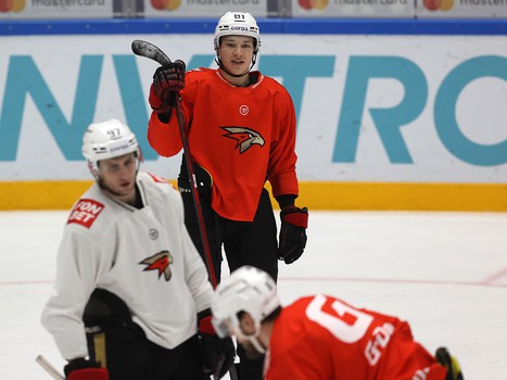 Тренировка «Авангарда» перед матчем в Новосибирске