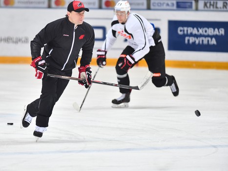 Раскатка "Авангарда" перед выездным матчем с "Металлургом" Нк