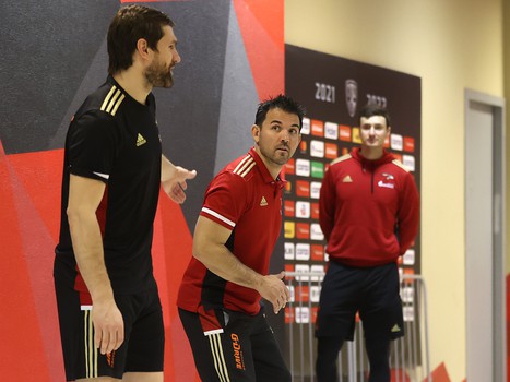 Тренировка «Авангарда» перед матчем с минским «Динамо»