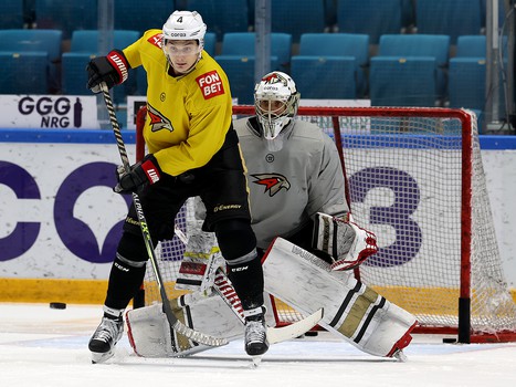 Тренировка «Авангарда» перед матчем в Нур-Султане