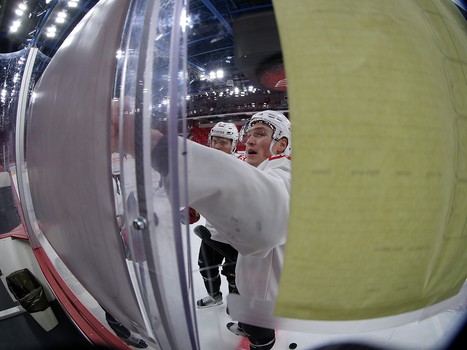 Тренировка «Авангарда» перед матчем в Екатеринбурге