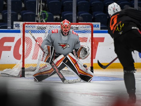 Раскатка «Авангарда» перед выездным матчем с московским «Динамо»