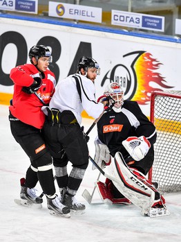 Раскатка "Авангарда" перед матчем с минским "Динамо"