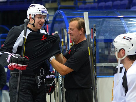 Раскатка "Авангарда" в Казани перед матчем с "Ак Барсом" 15 сентября 2013