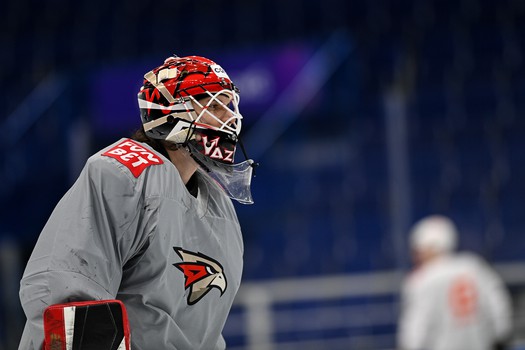 Раскатка «Авангарда» перед матчем в Уфе