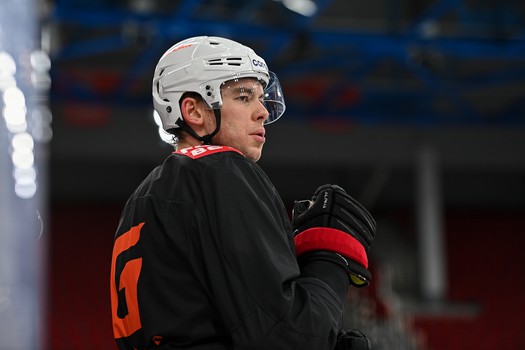 Тренировка «Авангарда» перед матчем в Екатеринбурге