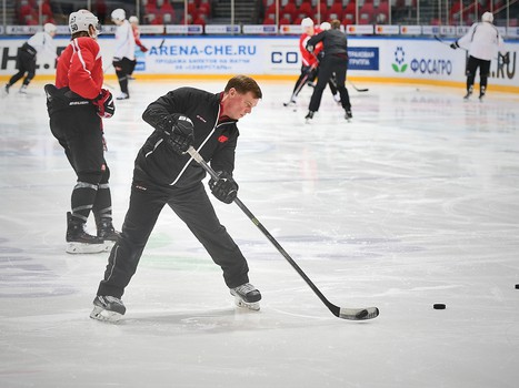 Раскатка "Авангарда" перед выездным матчем с "Северсталью"