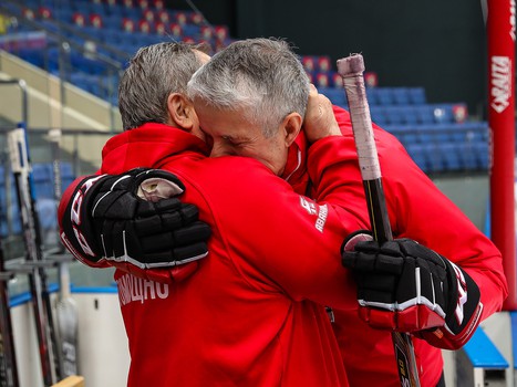 Раскатка «Авангарда» перед матчем с московским «Динамо»