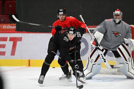 Тренировка «Авангарда» перед матчем с «Адмиралом»