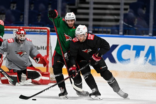 Раскатка «Авангарда» перед матчем в Ярославле